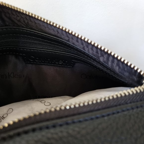 Calvin Klein Leather Two Way Bag - Leather Crossbody or Leather Handbag - Picture 12 of 16